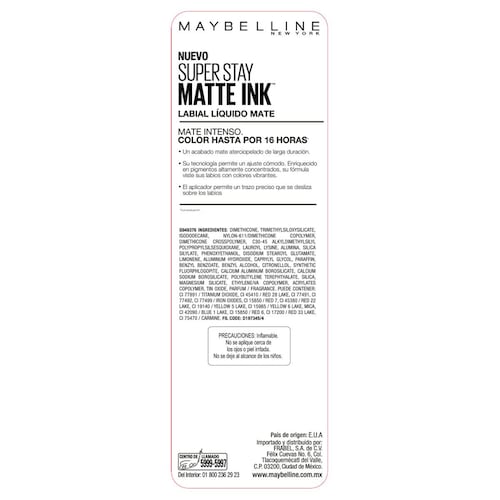 Labial Líquido Matte, Super Stay Matte Ink Spiced Edition Innovator, Maybelline NY