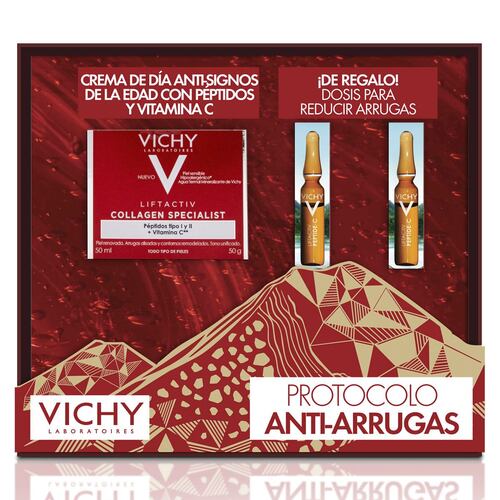 Pack Vichy Collagen Crema De Día + Ampolletas