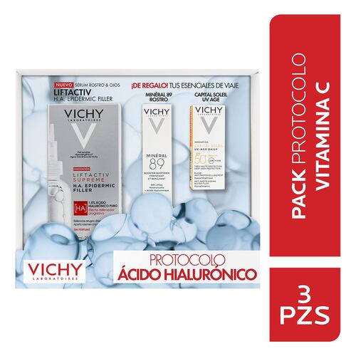 Protocolo Ácido Hialurónico: Liftactiv filler + mini M89 10ml + mini Uv Age 3ml