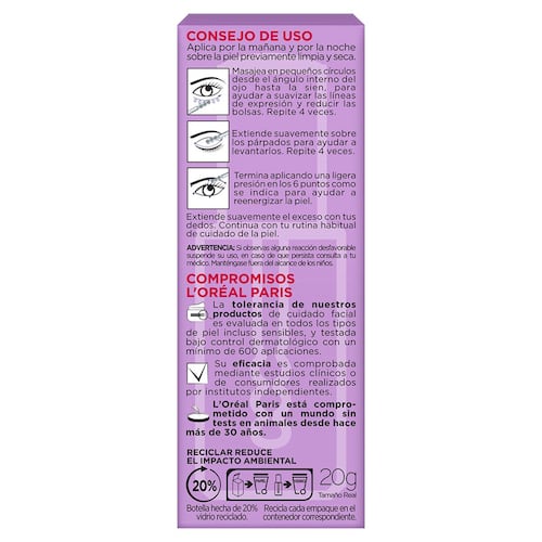 Serum de ojos antiarrugas Revitalift Ácido Hialurónico 30 ml L’Oréal Paris