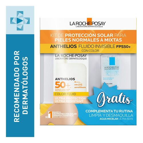 Pack Anthelios Fluido Color + AMicelar 50ml SS 22