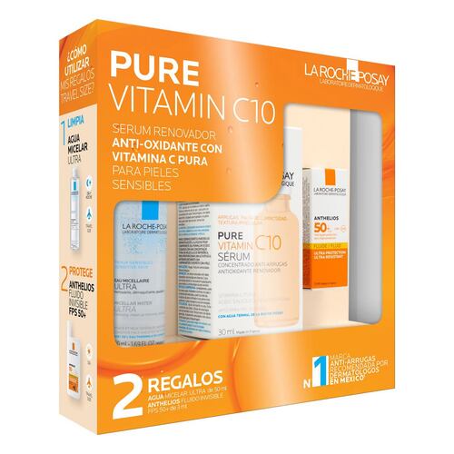 Kit Serum Vitamina C: desmaquillante + bloqueador solar