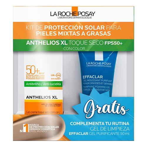 Kit protector solar para piel grasa con color Anthelios