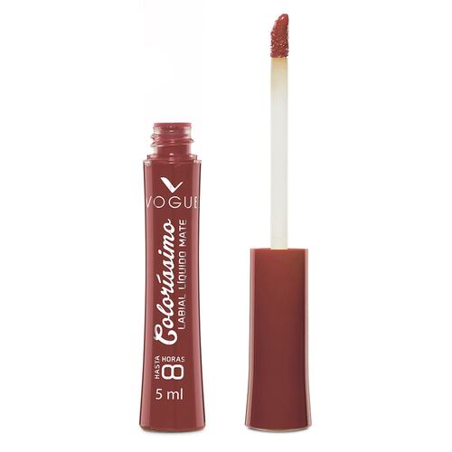 Labial liquido indeleble Colorissimo Vogue, Tono Canela
