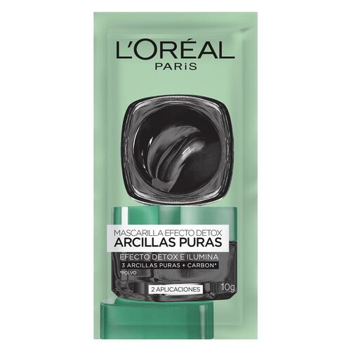 Sachet Mascarilla Exfoliante Con Alga Roja, Arcillas Puras, L'Oréal Paris