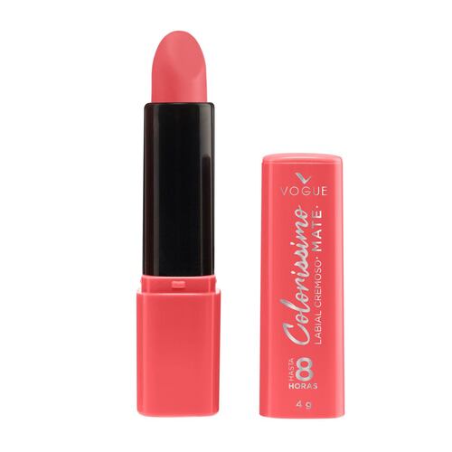 Labial en barra mate hidratante Colorissimo Vogue, Tono Melón Pop