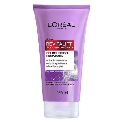 Gel de limpieza hidratante L'Oréal Paris Revitalift ácido hialurónico 150 ml