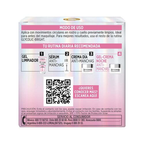 Gel-Crema de Noche Glycolic Bright 50ml L'oreal