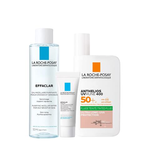 Kit La Roche Posay Protector Solar Piel Mixta a Grasa Anthelios UV Mune 400 FPS 50+ Oil Control-Fluido con Color