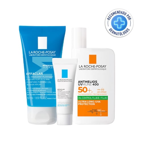 Kit La Roche Posay Protector Solar Piel Mixta a Grasa Anthelios UV Mune 400 FPS 50+ Oil Control-Fluido