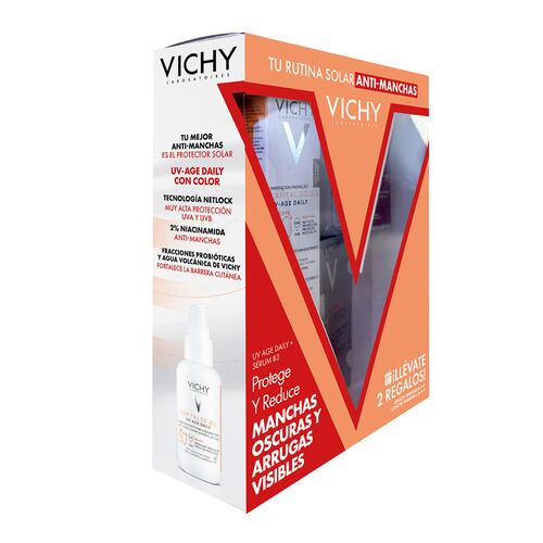 Vichy Capital Soleil UV Age Daily con Color FPS 50 + Liftactiv Specialist B3 Sérum + Liftactiv Vitamina C Sérum