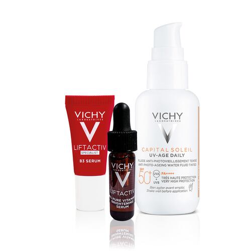 Vichy Capital Soleil UV Age Daily con Color FPS 50 + Liftactiv Specialist B3 Sérum + Liftactiv Vitamina C Sérum