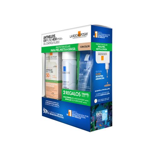 Kit La Roche Posay Rutina de Protección Solar con Textura Fluida con Color para Piel Mixta a Grasa