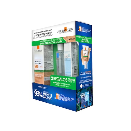 La Roche Posay Rutina De Protección Solar Con Textura Gel Crema Con Color Para Piel Mixta A Grasa