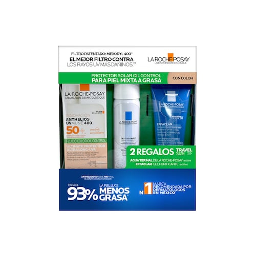 La Roche Posay Rutina De Protección Solar Con Textura Fluida Con Color Para Piel Mixta A Grasa