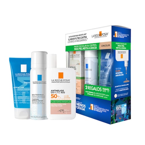 La Roche Posay Rutina De Protección Solar Con Textura Fluida Con Color Para Piel Mixta A Grasa