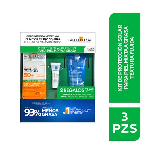 La Roche Posay Rutina De Protección Solar Con Textura Fluida Para Piel Mixta A Grasa