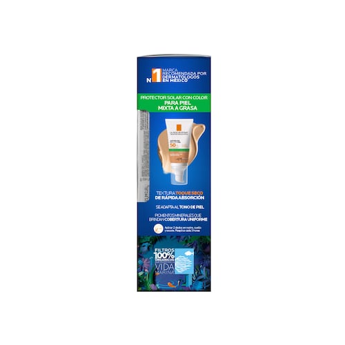 Kit La Roche Posay Rutina de Protección Solar con Textura Gel Crema con Color para Piel Mixta a Grasa