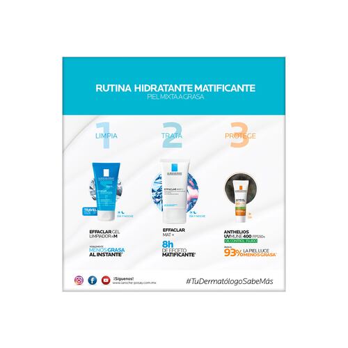 La Roche Posay Effaclar Rutina Pack Hidratación Para Piel Mixta A Grasa