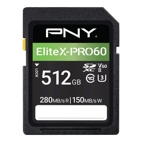 Tarjeta de memoria PNY 512 GB SD elite x pro