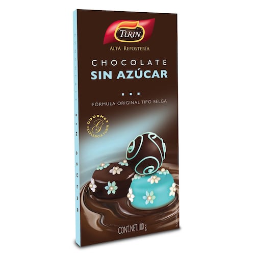 Tablilla de Chocolate Amargo Sin Azúcar Turin 100g