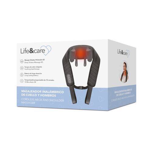 Masajeador De Presion Life & Care Para Cuello Inalambrico