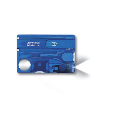 Navaja Victorinox Swiss Card Lite Azul Transparente