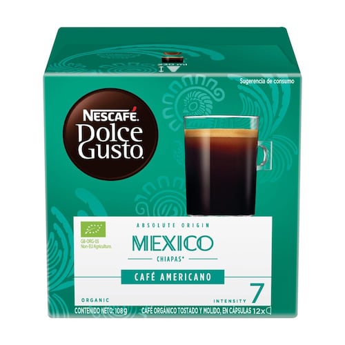 Cápsulas Café Orgánico Mexicano Nescafé Dolce Gusto