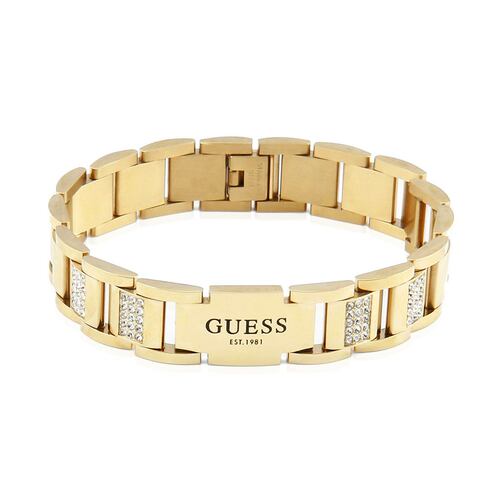 Pulsera Guess Caballero Frontiers De Acero Inoxidable En Tono Oro