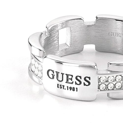 Anillo Guess Caballero Frontiers De Acero Inoxidable En Tono Plateado
