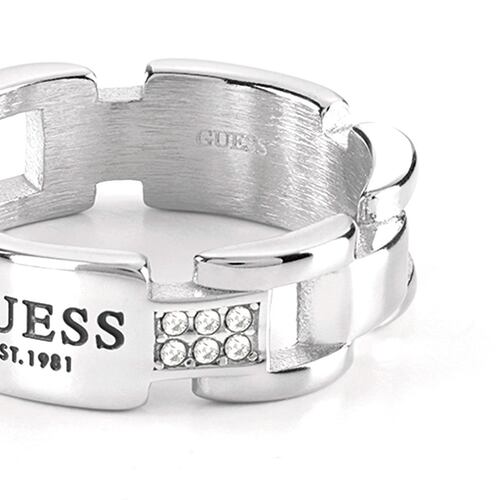 Anillo Guess Caballero Frontiers De Acero Inoxidable En Tono Plateado