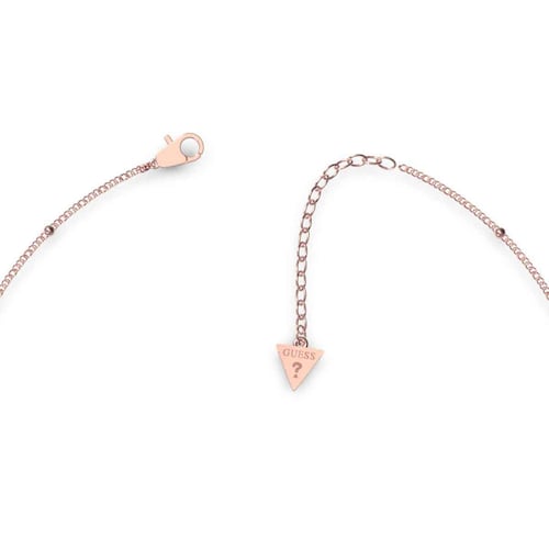 Collar Guess Dama Fine Heart De Acero Inoxidable En Tono Oro Rosa