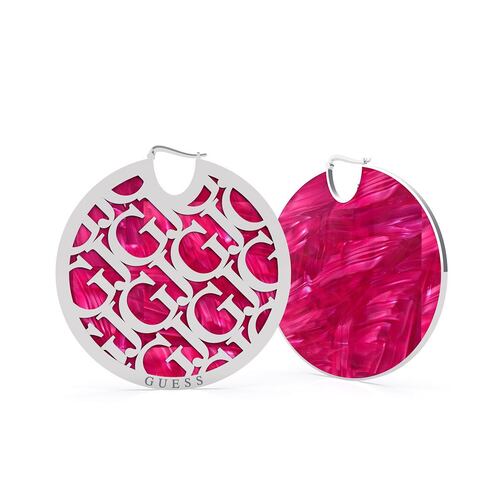 Aretes Guess All About Logo Dama Color Plata