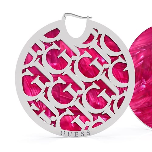 Aretes Guess All About Logo Dama Color Plata