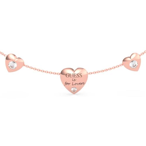 Collar Guess Is For Lovers Color Oro Rosa