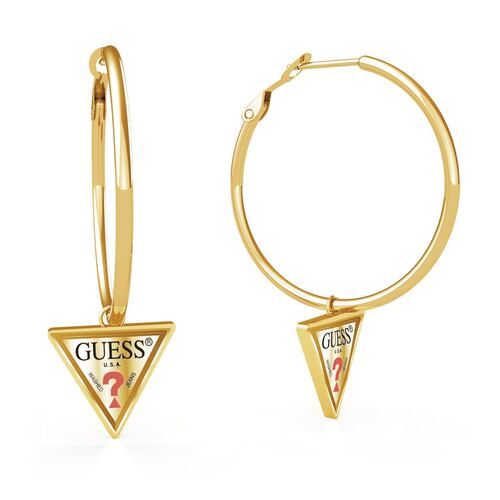 Aretes Guess Hula hoops Dorado