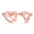 Aretes GUESS across my heart oro rosa