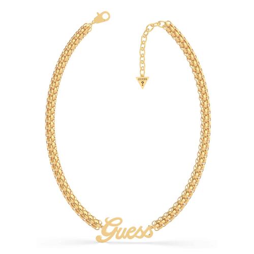 Collar GUESS logo power dorado