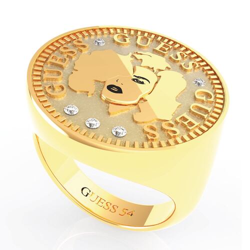 Anillo GUESS Guess coin Dorado