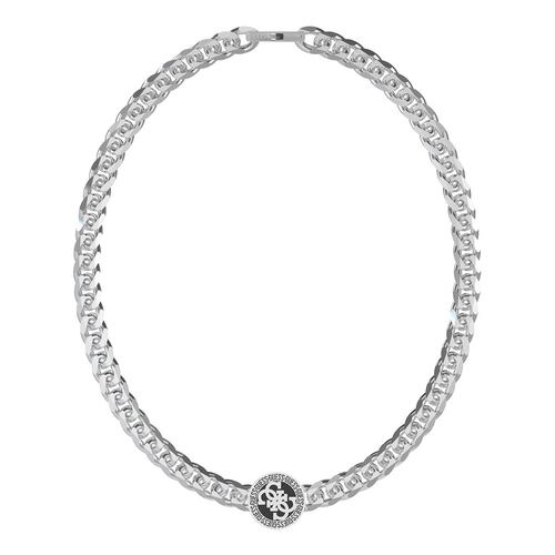 Collar guess caballero 4g icon de acero inoxidable en tono plata