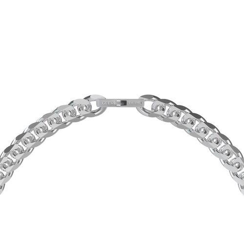 Collar guess caballero 4g icon de acero inoxidable en tono plata