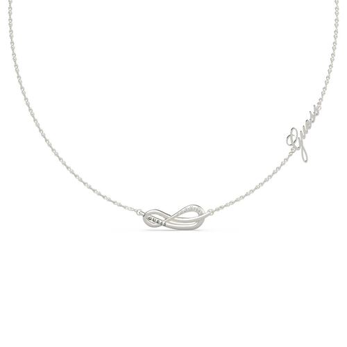 Collar Guess  eternal love para dama, plata