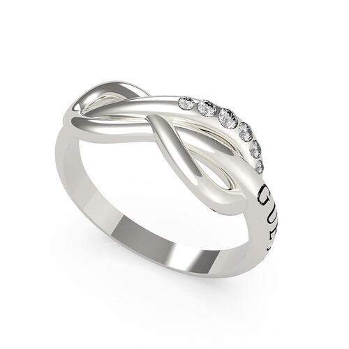 Anillo Guess  eternal love para dama, plata