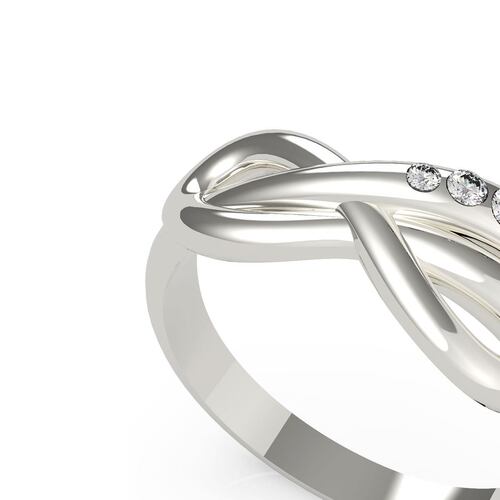 Anillo Guess  eternal love para dama, plata