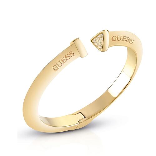 PULSERA GUESS DAMA HOOPS DON T LIE DE ACERO INOXIDABLE EN TONO ORO