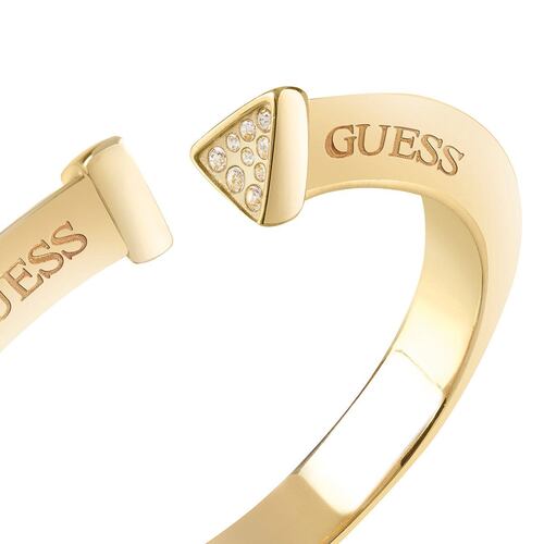 PULSERA GUESS DAMA HOOPS DON T LIE DE ACERO INOXIDABLE EN TONO ORO