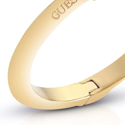 PULSERA GUESS DAMA HOOPS DON T LIE DE ACERO INOXIDABLE EN TONO ORO