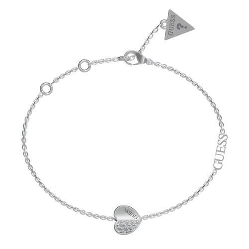 Pulsera Guess Dama Lovely Guess De Acero Inoxidable En Tono Plateado