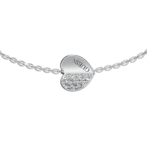 Pulsera Guess Dama Lovely Guess De Acero Inoxidable En Tono Plateado