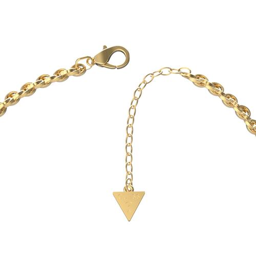 Collar  Guess Dama Heart Cage De Acero Inoxidable En Tono Dorado